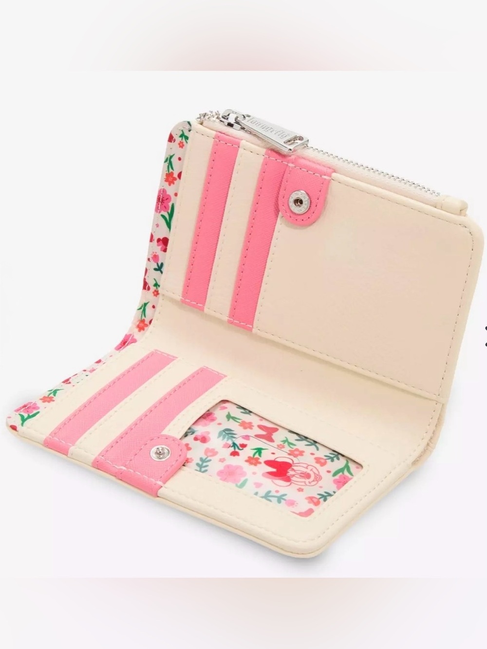 NEW w Tags Loungefly Disney Minnie Mouse Floral Embroidered Zip Around Wallet - Picture 5 of 5
